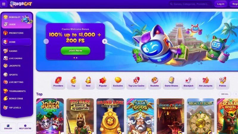 Robocat Casino NZ screenshot